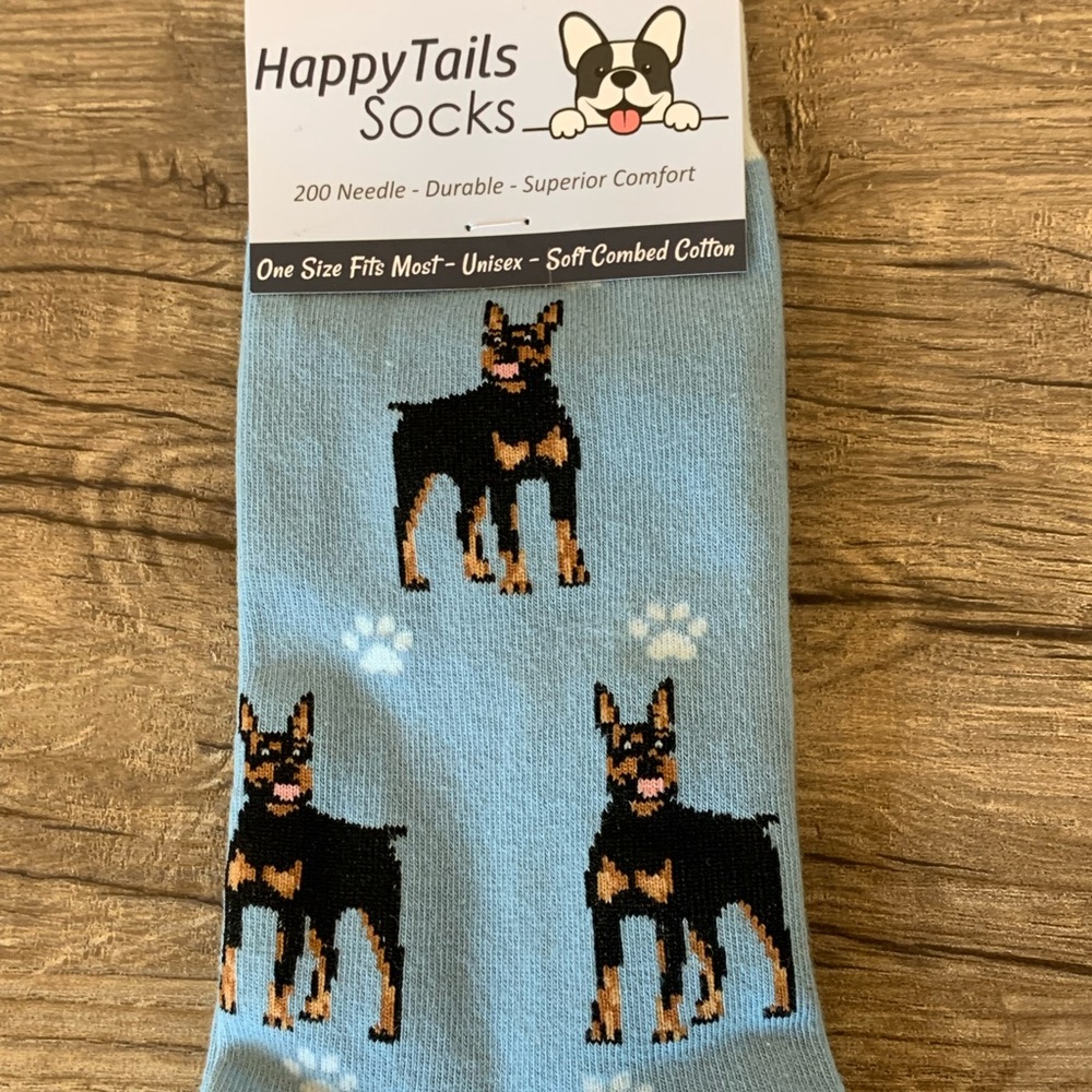 Doberman dog breed Happy tails socks